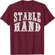 Stable Hand Vintage Western Style Country Farm Worker T-Shirt - T-Shirt | Maroon