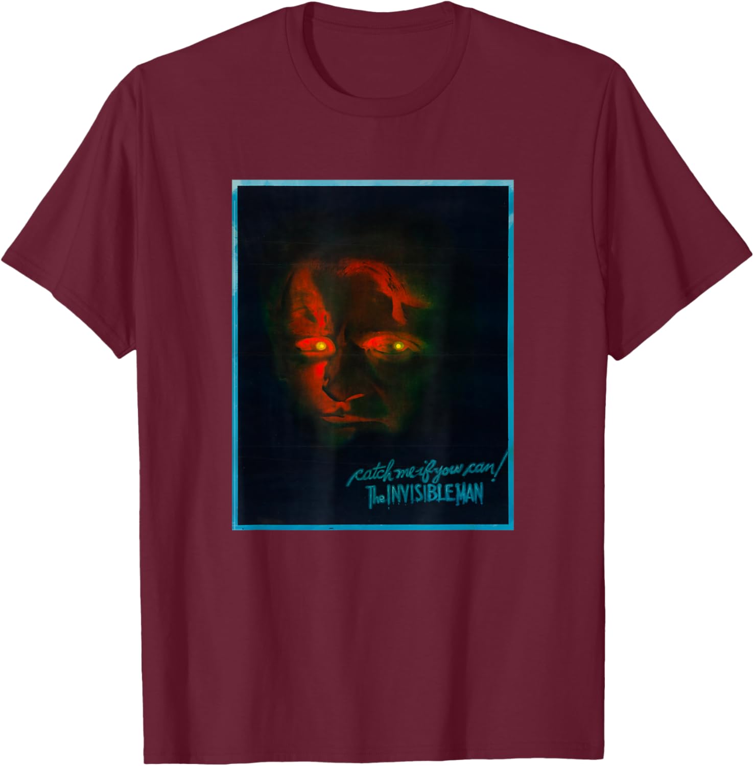 The Invisible Man H.G. Wells Cinema Poster T-Shirt - T-Shirt | Maroon