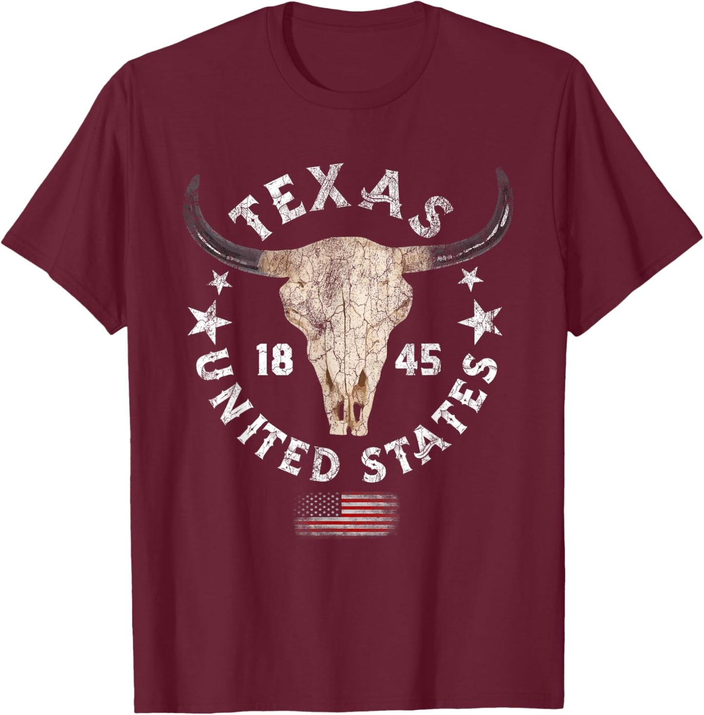 Texas - USA - Ferien, Urlaub, Reise nach Texas T-Shirt - T-Shirt | Maroon