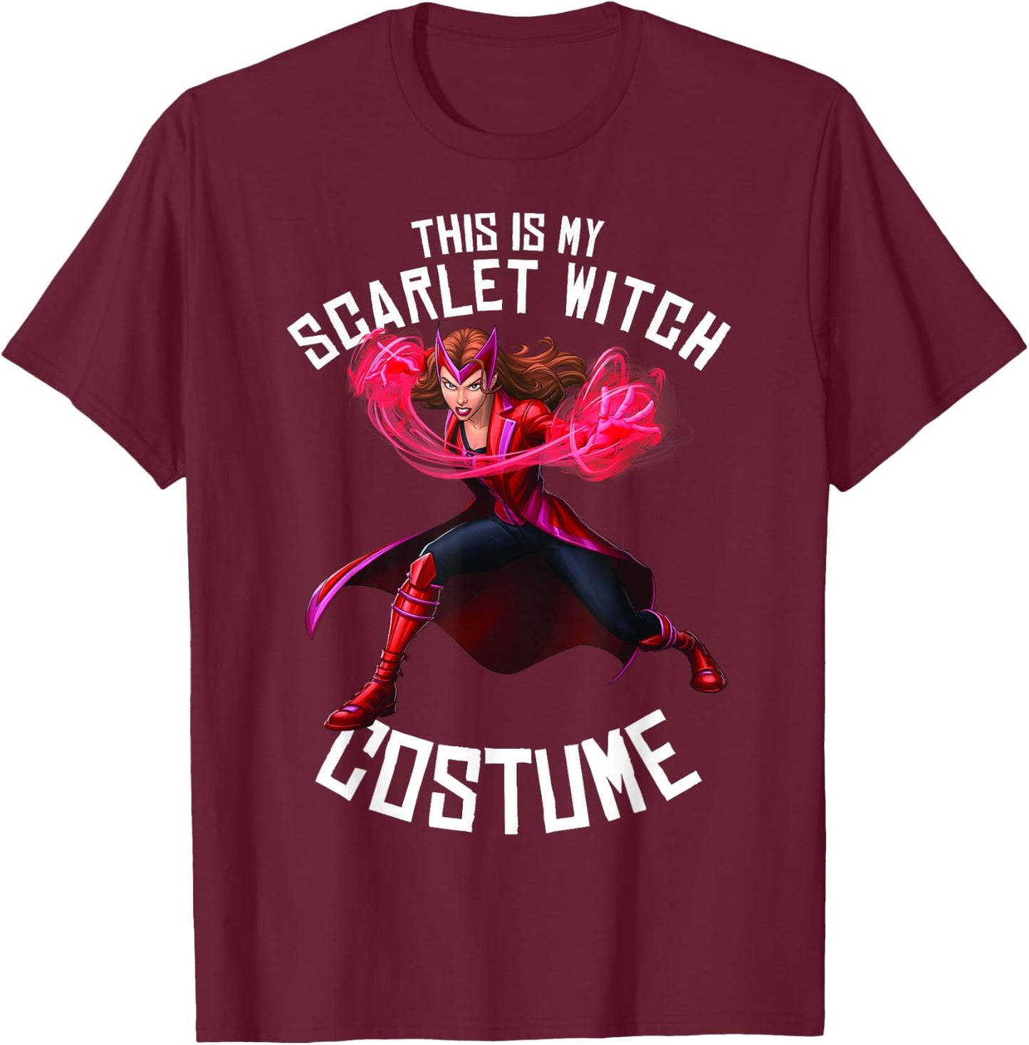 Marvel Halloween This is My Scarlet Witch Costume T-Shirt - T-Shirt | Maroon