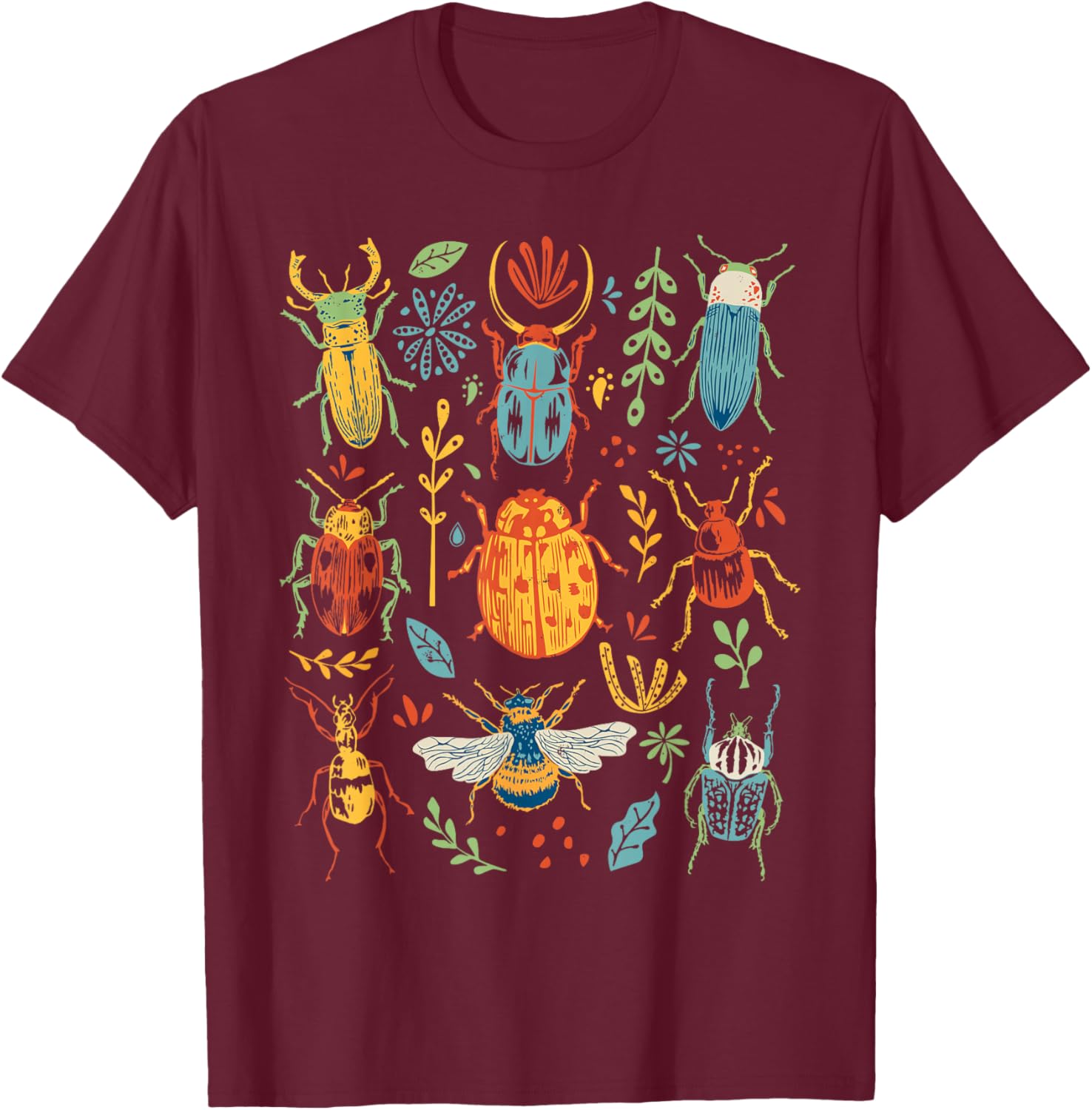 Insect Bug Collection Collector Entomologist Entomology T-Shirt - T-Shirt | Maroon