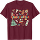 Groovy Retro Sonographer Christmas Ultrasound Tech Cardiac T-Shirt - T-Shirt | Maroon