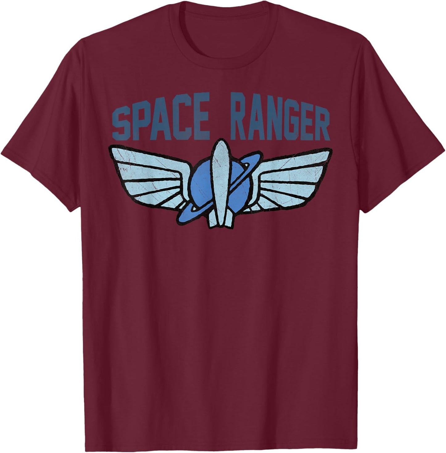 Disney Pixar Toy Story 4 Buzz Lightyear Space Ranger Badge T-Shirt - T-Shirt | Maroon