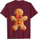 Gingerbread Man Christmas Cookie Baking Holiday Men Women T-Shirt - T-Shirt | Maroon