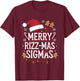 Merry Rizz Mas Sigmas Funny Gen Alpha Christmas Cool Santa T-Shirt - T-Shirt | Maroon