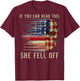 Funny If You Can Read This She Fell Off Biker Motorcycle T-Shirt - T-Shirt | Maroon