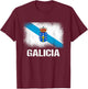 Galicia Flag T-Shirt - T-Shirt | Maroon