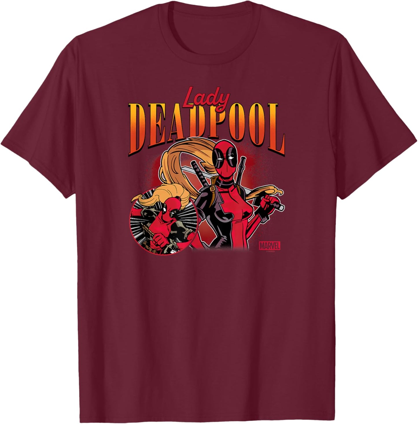 Deadpool - Lady Deadpool T-Shirt - T-Shirt | Maroon
