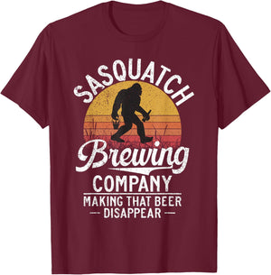Sasquatch Bigfoot Brewing Beer T-Shirt - T-Shirt | Maroon