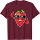 Funny Strawberry T-Shirt - T-Shirt | Maroon