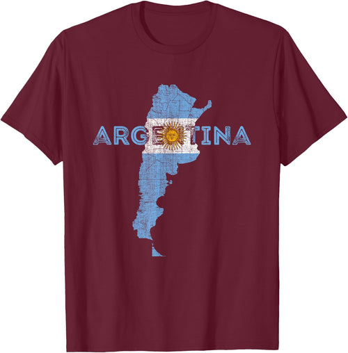 Argentinian Map and Flag Souvenir - Distressed Argentina Small