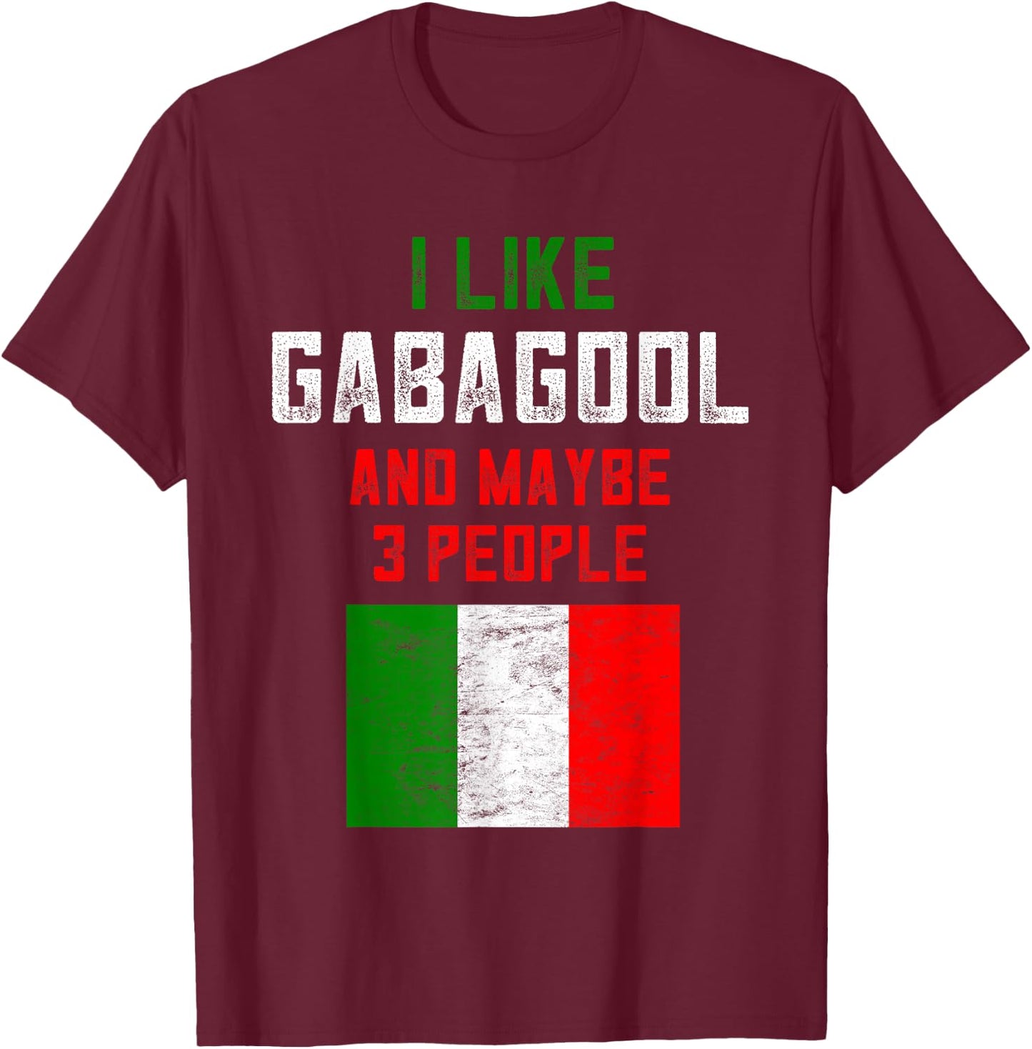 Gabagool Shirt Men New Jersey Meat Lover Italian Capicola T-Shirt - T-Shirt | Maroon
