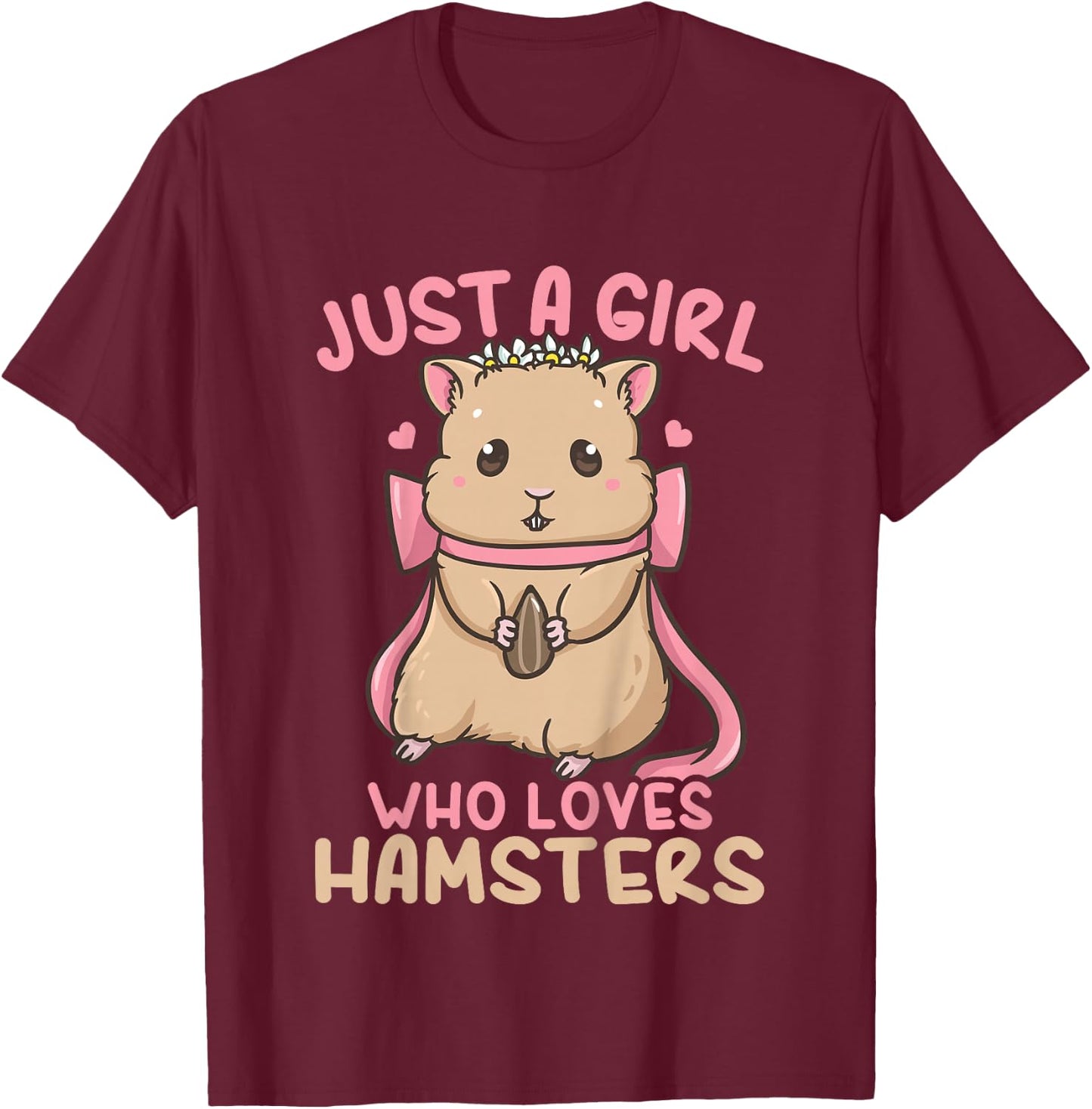 Kids Hamster Just A Girl Who Loves Hamsters T-Shirt - T-Shirt | Maroon