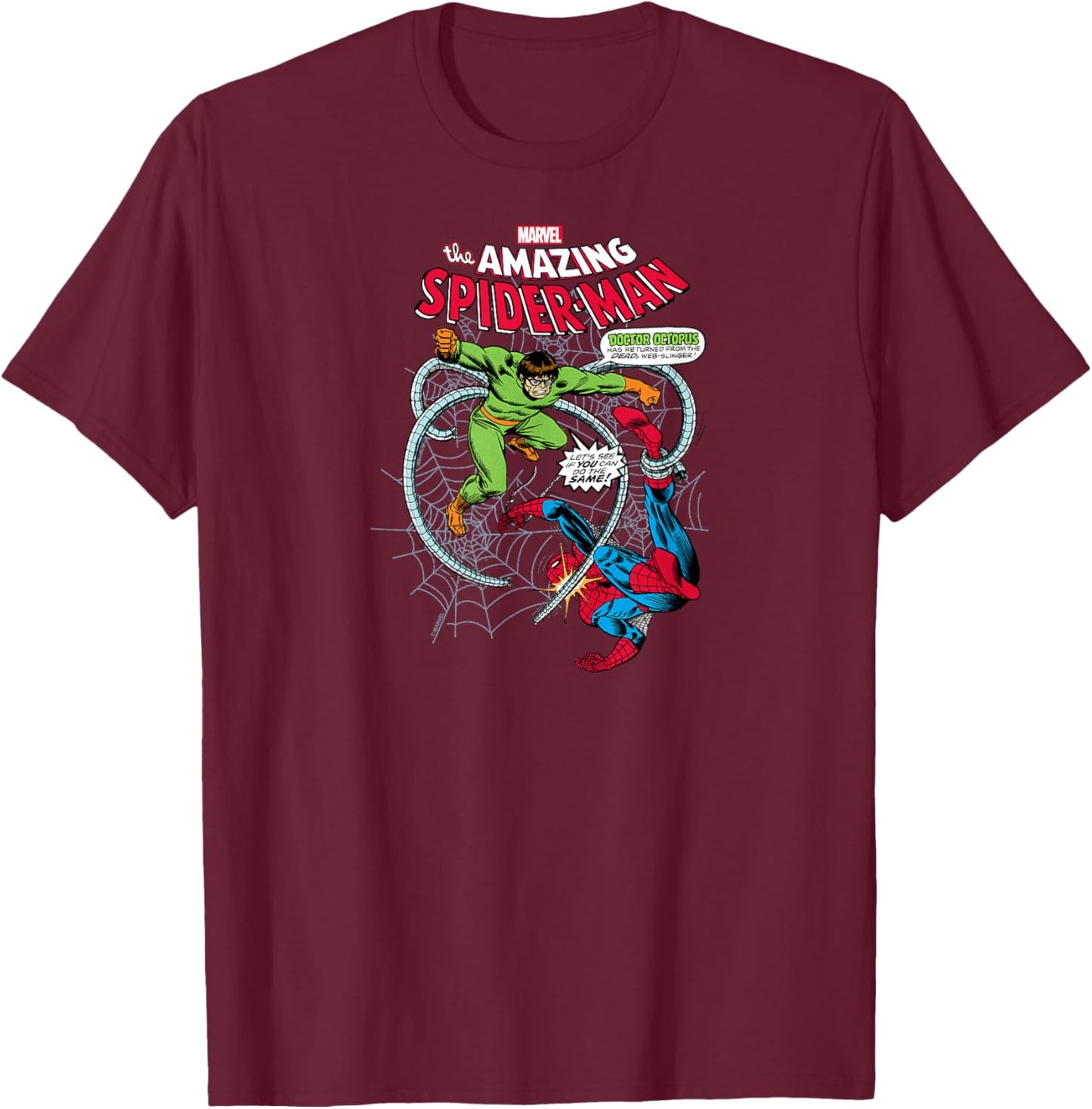Spider-Man - Spidey vs. Doc Ock T-Shirt - T-Shirt | Maroon