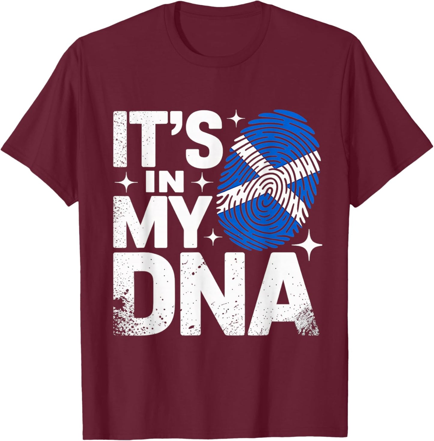 It's in My DNA Scottish Flag Scotland T-Shirt - T-Shirt | Maroon