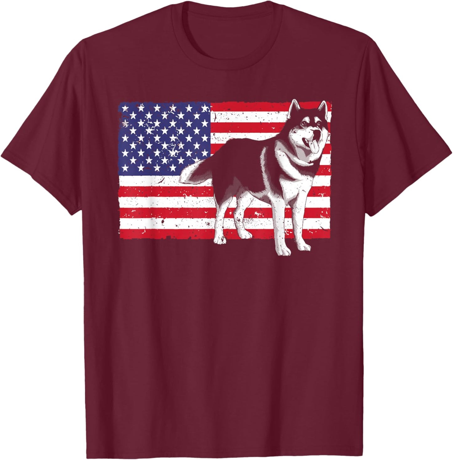 Husky Design Women Siberian Husky Dog Husky Lover T-Shirt - T-Shirt | Maroon