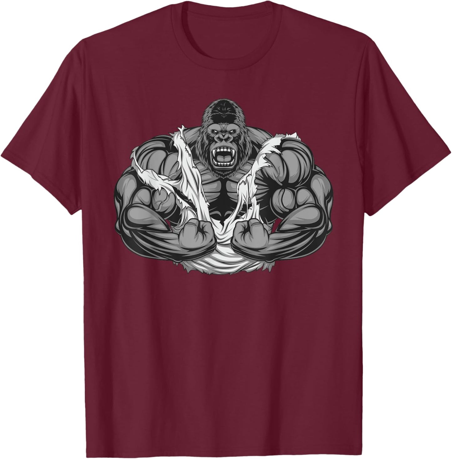 muscle gorilla Fitness Workout Gym for lover Bodybuilding T-Shirt - T-Shirt | Maroon