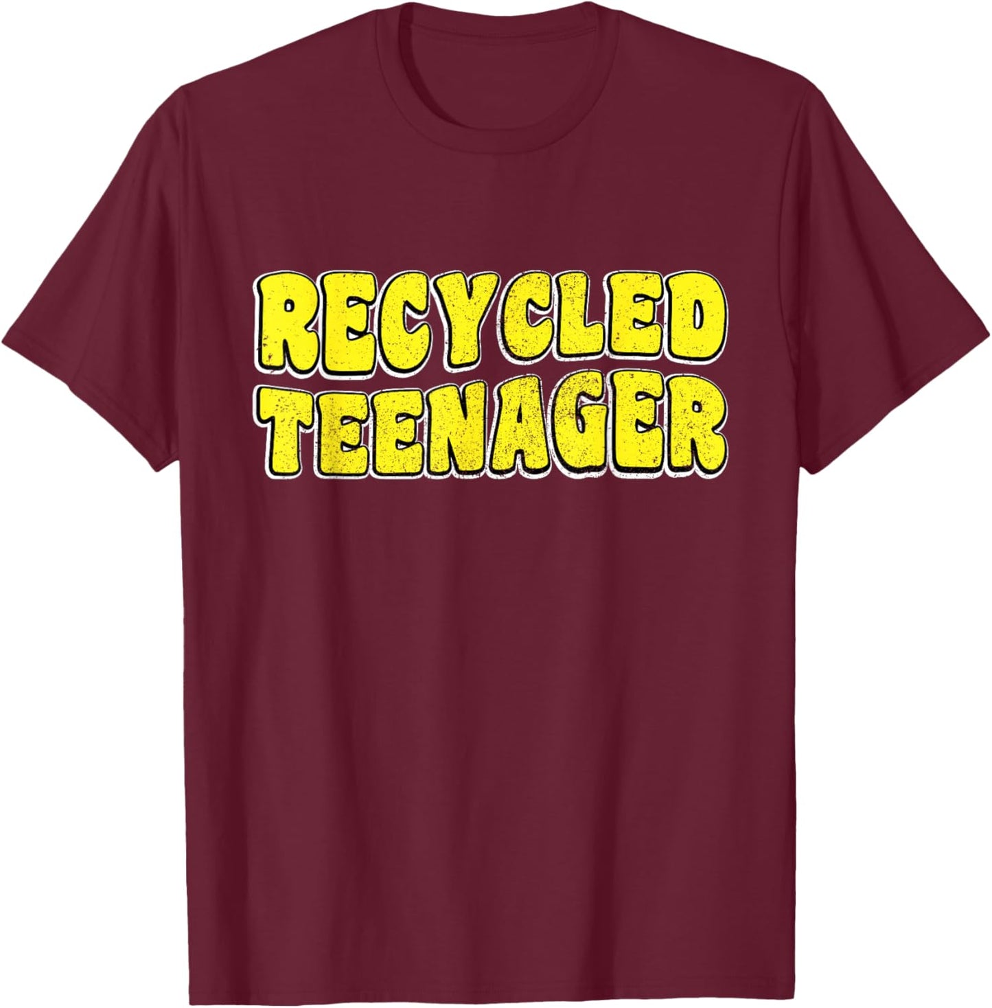 Recycled Teenager - Mothers Day Grandma Fathers Day Grandpa T-Shirt - T-Shirt | Maroon