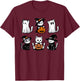 Funny Ghost Cat Funny Halloween Spooky Funny Boo Cat Lover T-Shirt - T-Shirt | Maroon