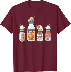 Pumpkin Spice Propofol Cute Halloween Nurse ER ED ICU RN T-Shirt - T-Shirt | Maroon