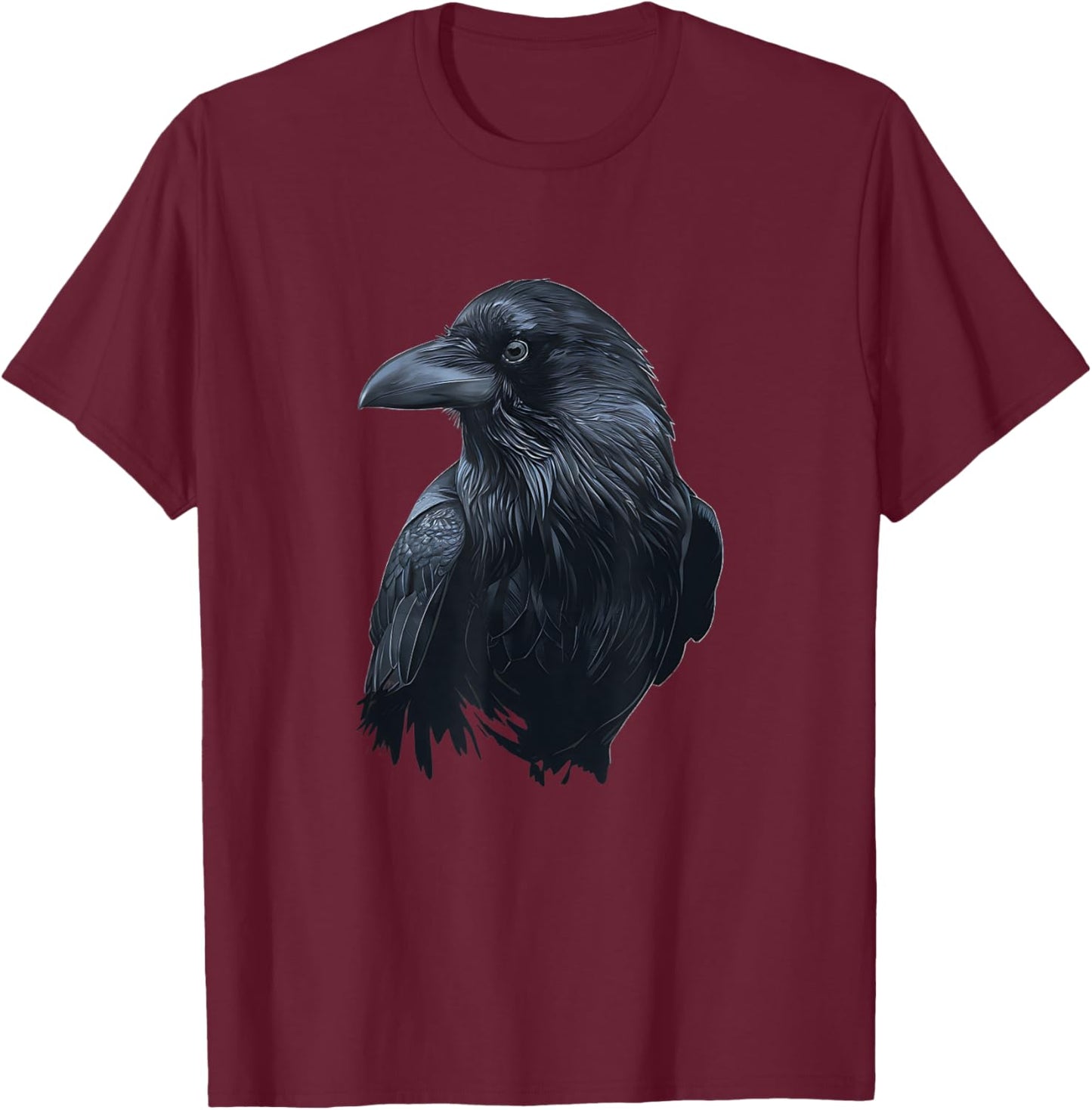 Raven Head Costume Black art Vintage Black Bird Crow Rraven T-Shirt - T-Shirt | Maroon