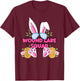 Wound Care Nurse Cute Bunny Flower Easter Day Nursing Wound T-Shirt - T-Shirt | Maroon