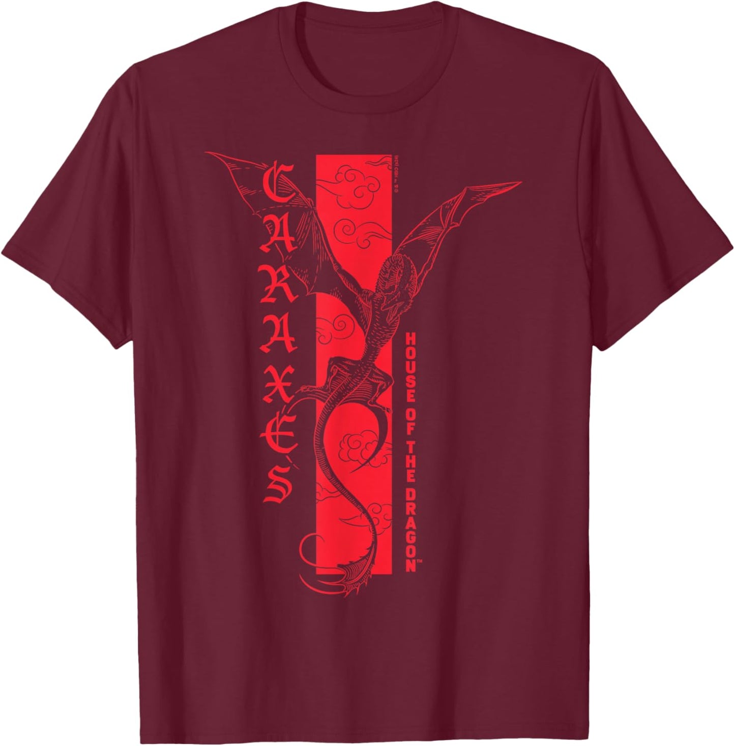 House Of The Dragon - Caraxes T-Shirt - T-Shirt | Maroon