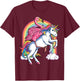 Pink Flamingo Unicorn T shirt Bird Lovers Squad Rainbow Gift T-Shirt - T-Shirt | Maroon