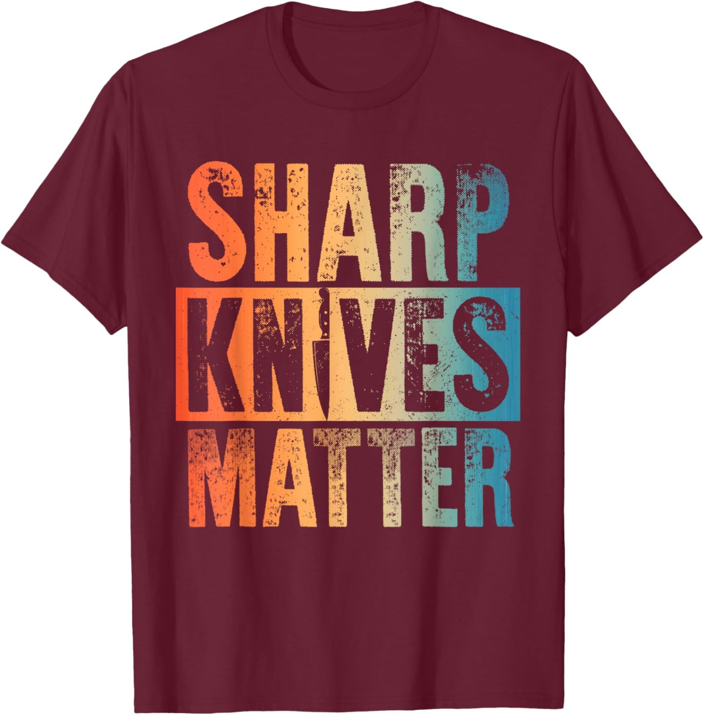 Chef Art Women Knive Lover Hotel Cook Pastry Chef T-Shirt - T-Shirt | Maroon