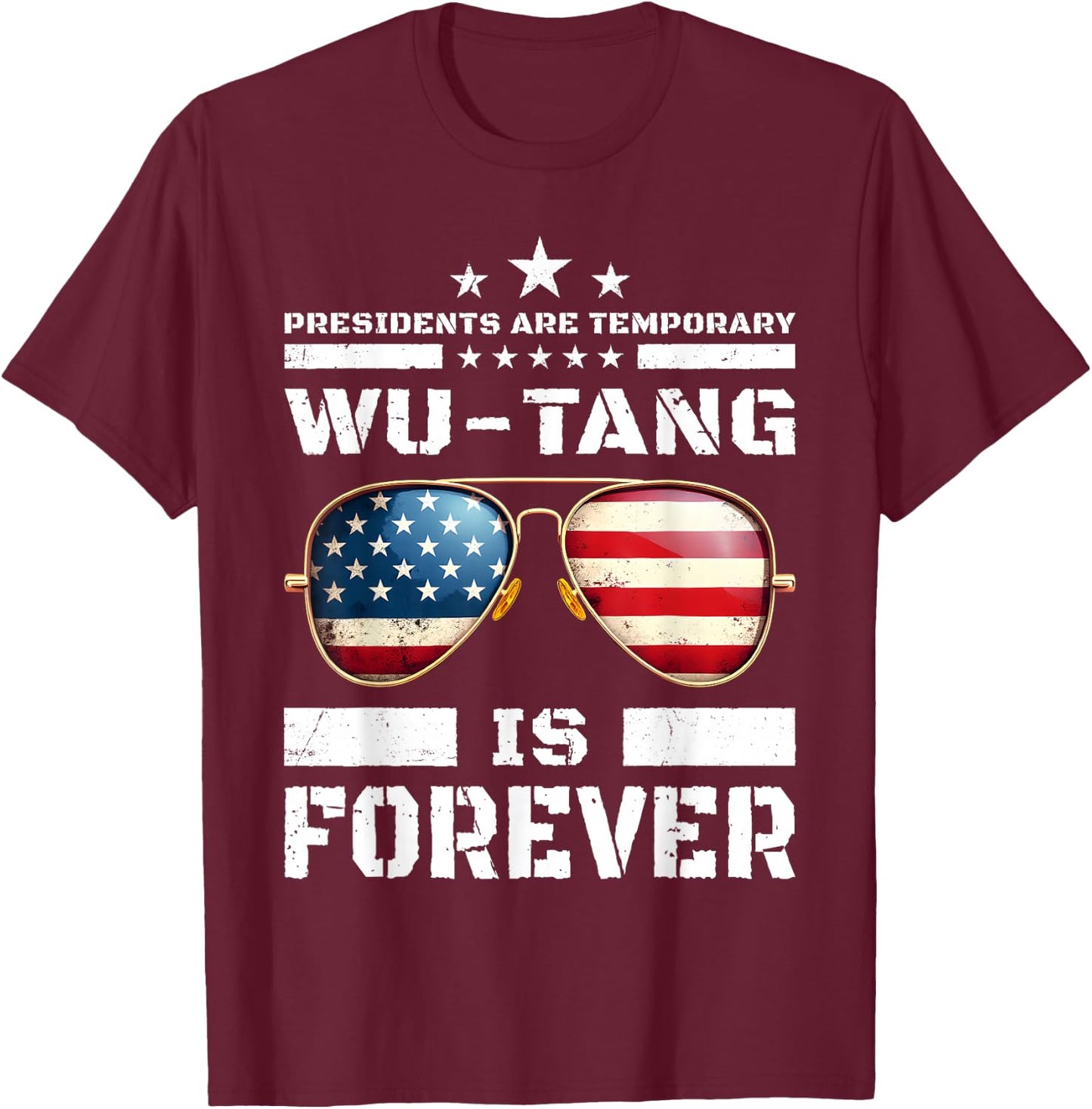 Funny Forever Presidents are Temporary 2024 T-Shirt - T-Shirt | Maroon