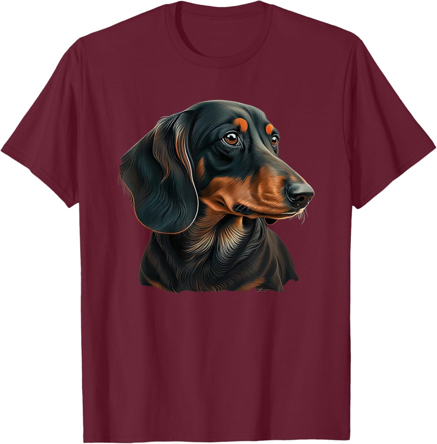 Funny Dachshund Cute T-Shirt - T-Shirt | Maroon