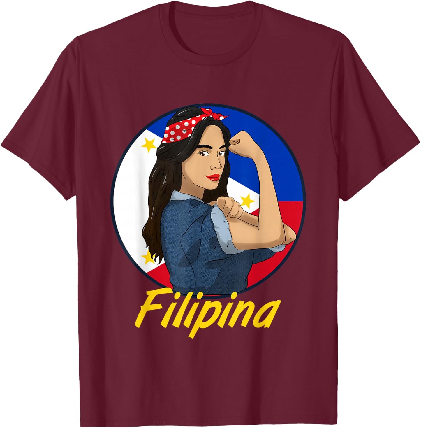 Philippines Flag Day Pinay Filipina Filipino Girl T-Shirt - T-Shirt | Maroon