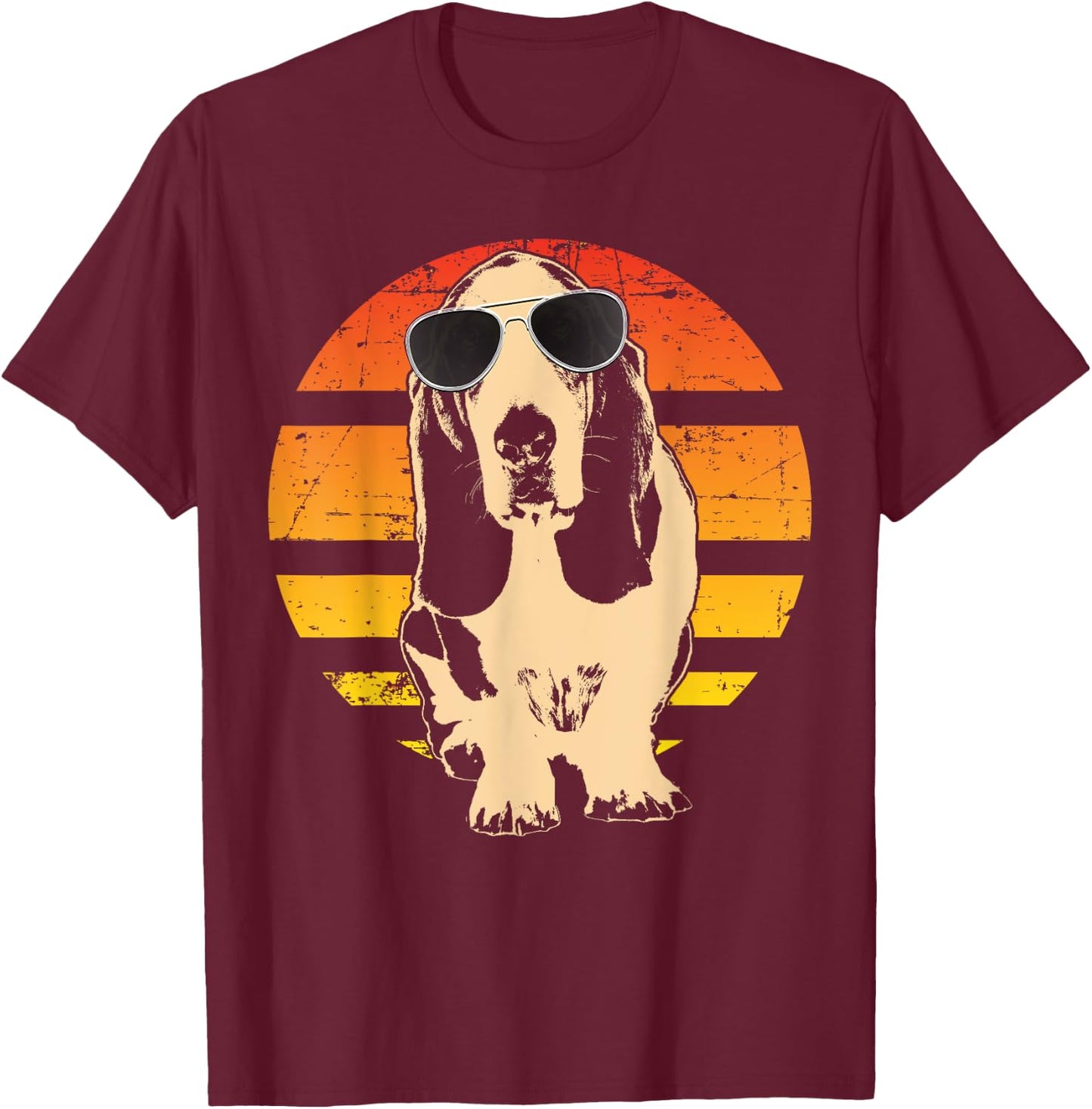 99 Gifts Basset Hound Dog -Adults Black Small T-Shirt - T-Shirt | Maroon