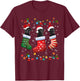 Christmas Socks Pajama Black Lab Labrador Dog Puppy Lover T-Shirt - T-Shirt | Maroon