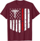 Echocardiography Technologist American Flag Patriotic Gift T-Shirt - T-Shirt | Maroon