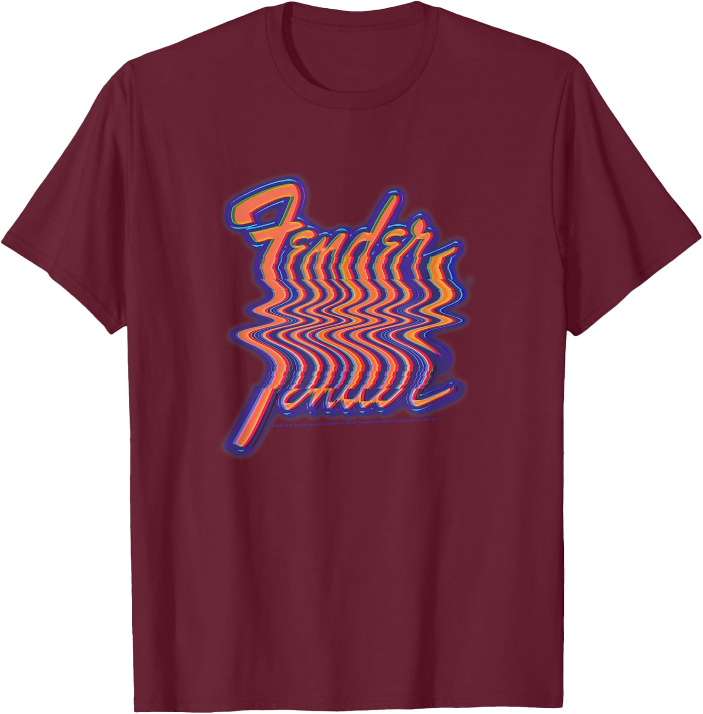 Fender VHS Blur T-Shirt - T-Shirt | Maroon