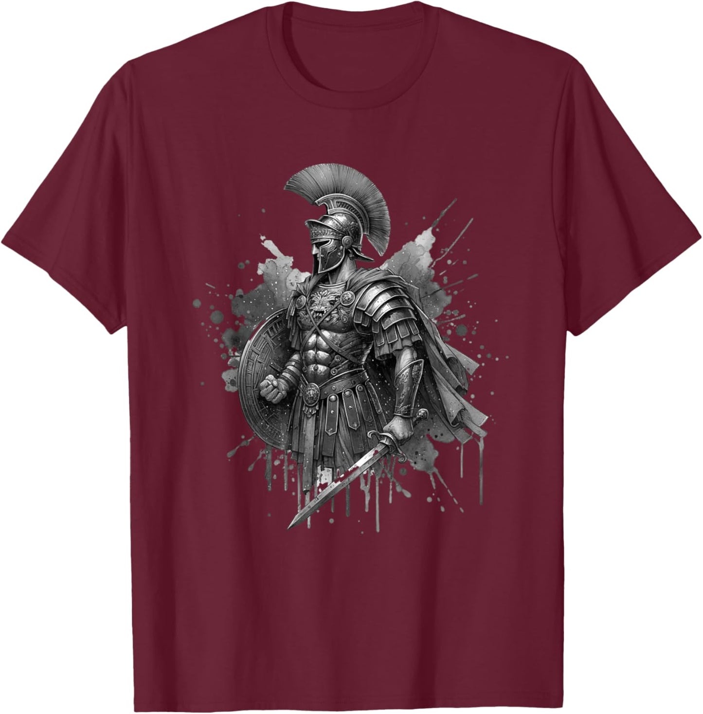Roman Empire Legion Rome Centurion Soldier Gladiator Warrior T-Shirt - T-Shirt | Maroon