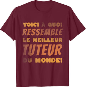 Humor Tutor Best Internship Master , Black, S T-Shirt - T-Shirt | Maroon