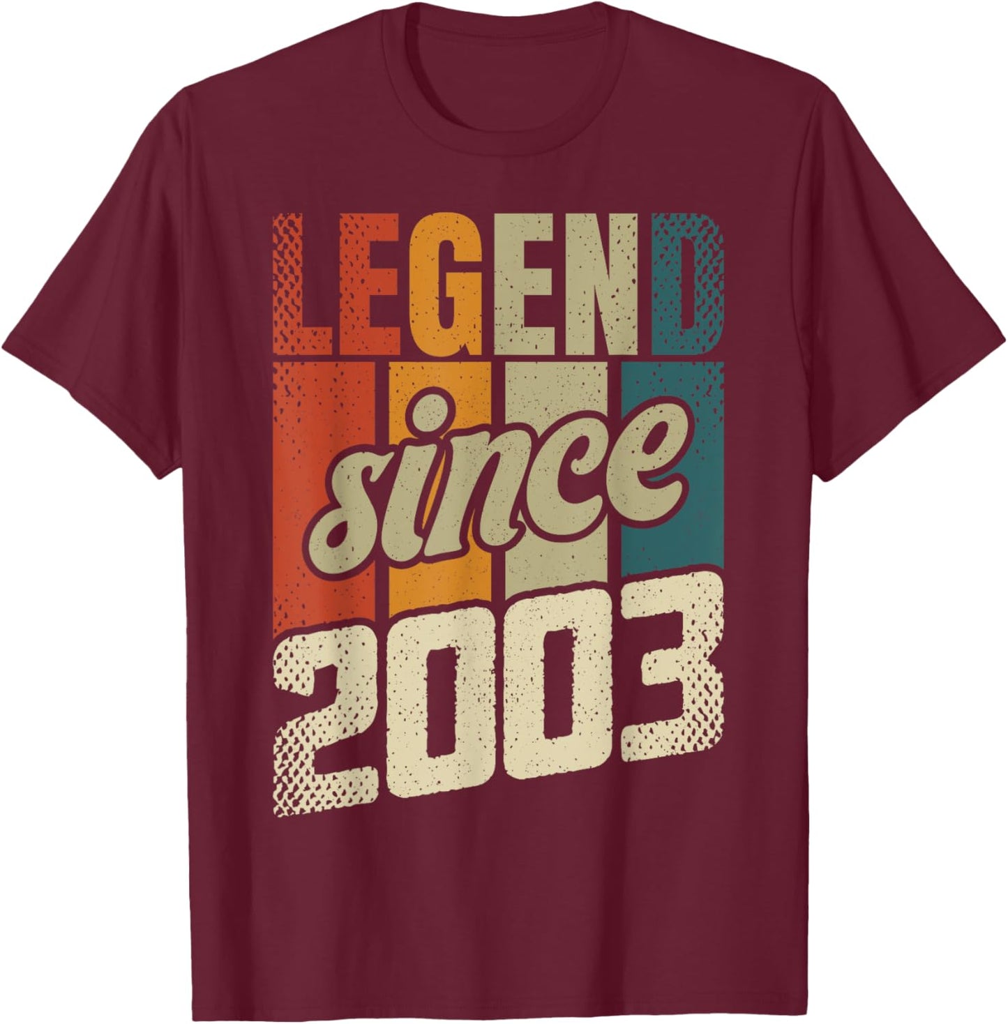 22nd Birthday Man Woman 22 Years 2003 Decorative Funny Gift T-Shirt - T-Shirt | Maroon