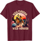 Sunset Cowgirl Riding Horse Wild Flowers - Wild Horses T-Shirt - T-Shirt | Maroon