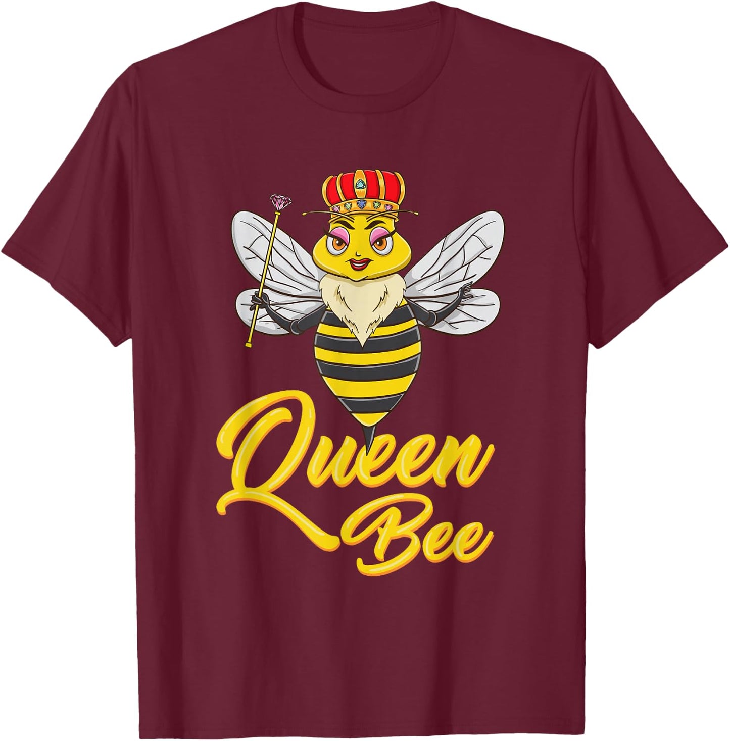 Queen Bee Beekeeper Gift T-Shirt - T-Shirt | Maroon