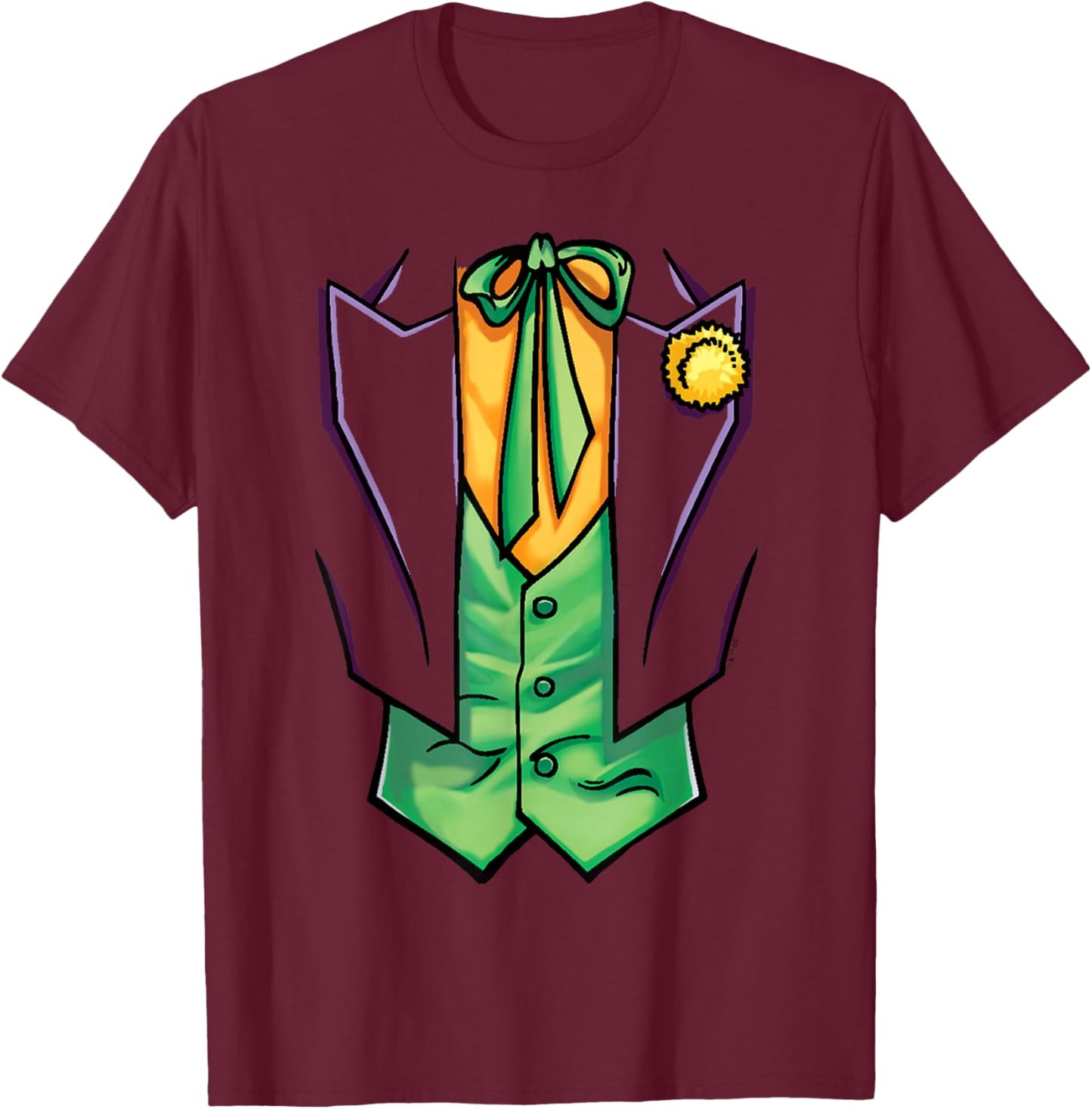 Batman Joker Costume T-Shirt - T-Shirt | Maroon