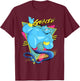 Disney Aladdin Genie Retro Abstract Portrait Logo Small T-Shirt - T-Shirt | Maroon