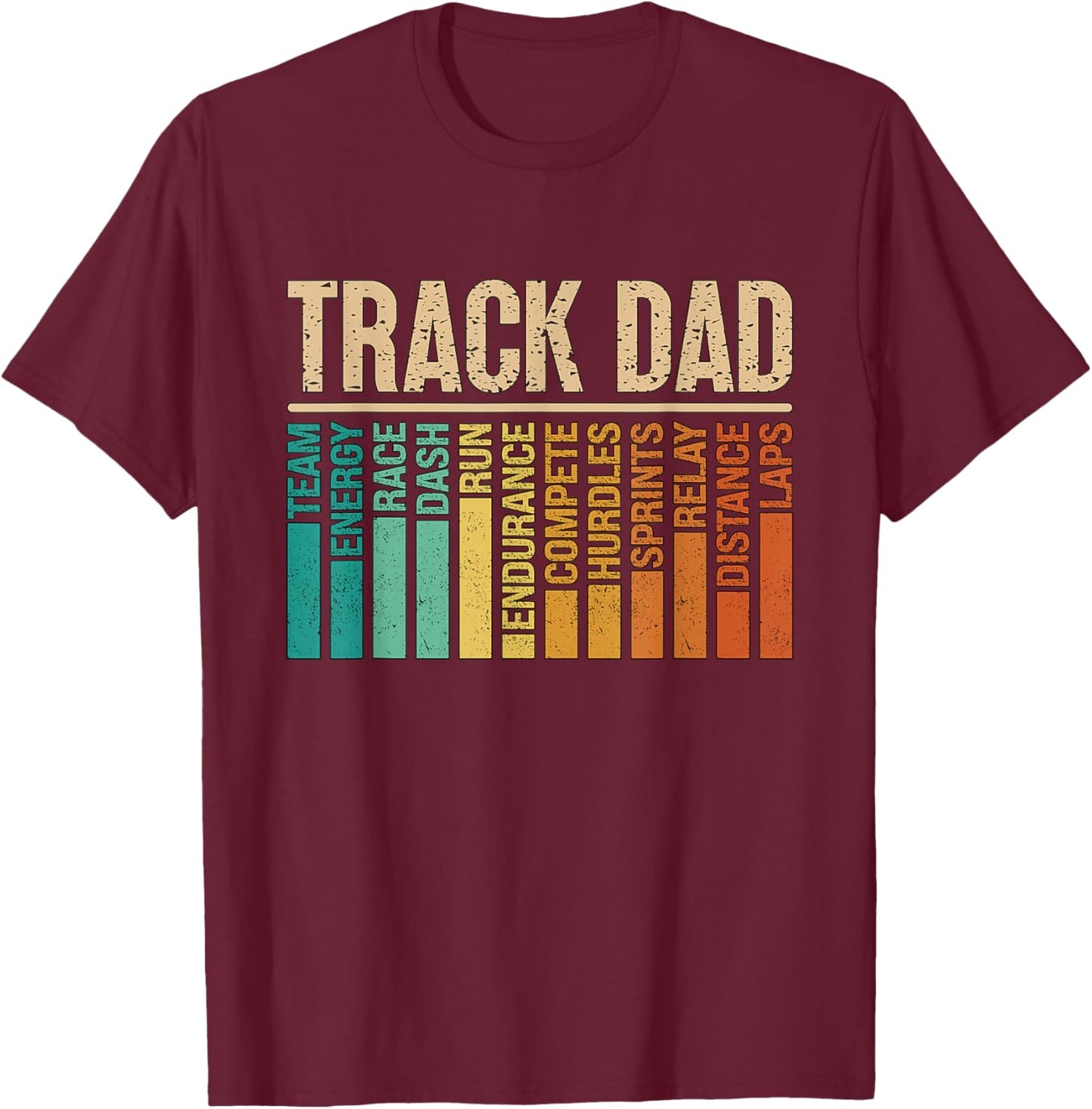Track Dad Retro Running Field Coach Shot Put Track And Field T-Shirt - T-Shirt | Maroon