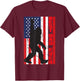 Best Dad Ever Bigfoot Big Foot Sasquatch Father's Day Pa T-Shirt - T-Shirt | Maroon