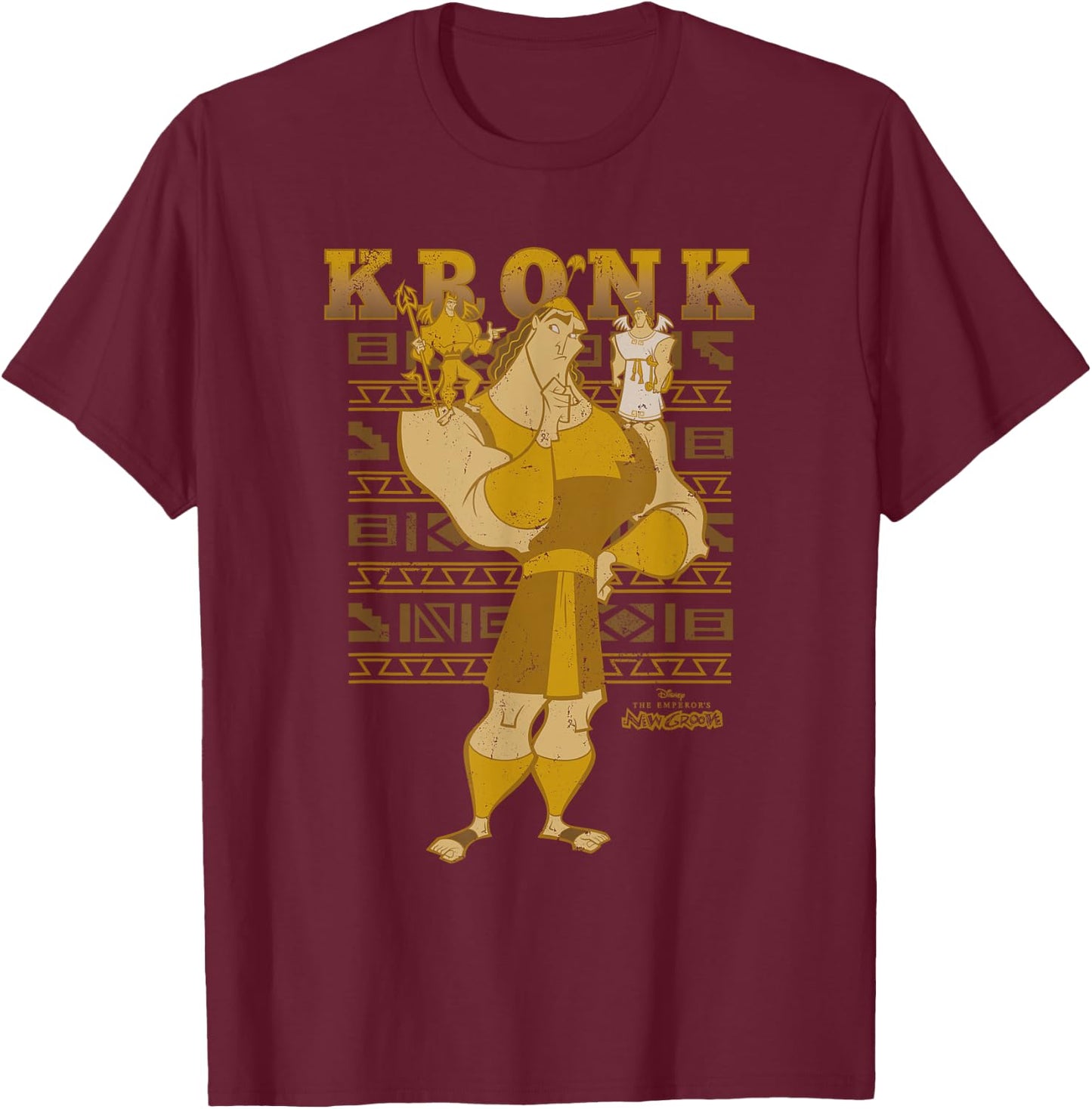 Disney The Emperors New Groove Kronk Conscience T-Shirt - T-Shirt | Maroon