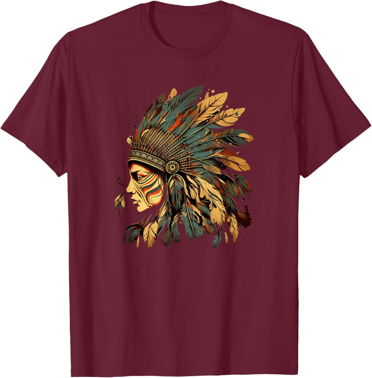 Native American Dreamcatcher Indian Design T-Shirt - T-Shirt | Maroon