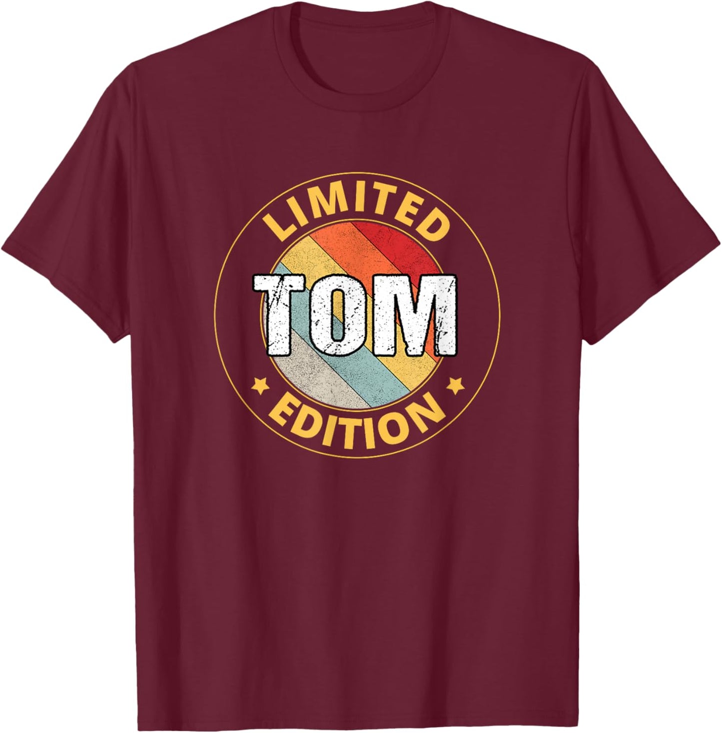 Tom Name T-Shirt - T-Shirt | Maroon