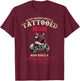 A Tattooed Mom Who Rides A Motorcycle Inked Women Gift Biker T-Shirt - T-Shirt | Maroon