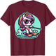 Waterski Girl Waterskier Unicorn Waterski T-Shirt - T-Shirt | Maroon